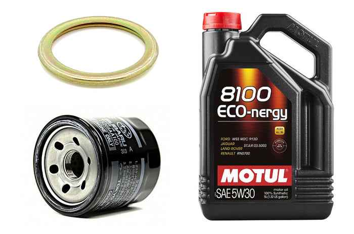 Oil Change Kit w/ Motul 5w30, OEM Filter, & Washer - 2004-2021 Subaru STI / 2002-2014 WRX